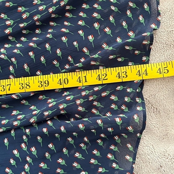 girl. By Band of Outsiders Ditsy Tulip Print 100% Silk Dress Size 0 Boho Summer - Picture 14 of 14
